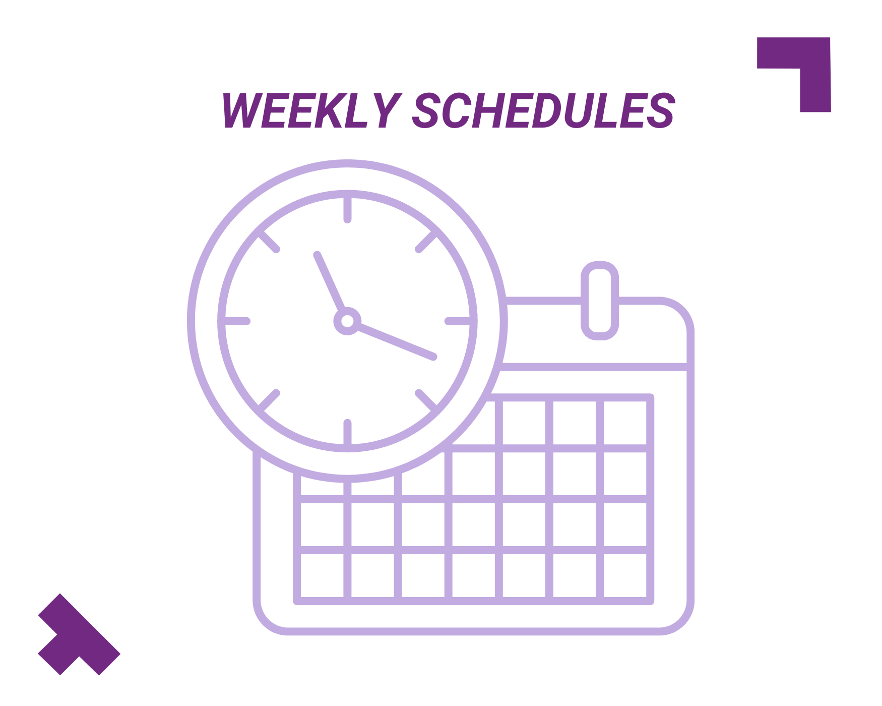 weekly schedules